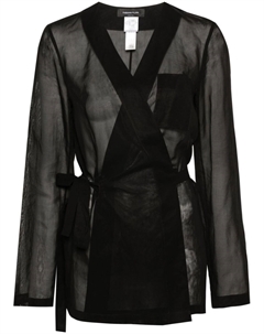 Рубашка с запахом, черный Fabiana filippi