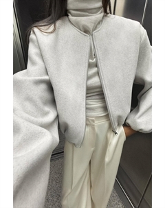 Мягкая куртка-бомбер с эластичной отделкой, экрю Zara