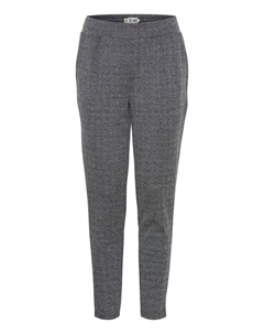 Брюки со складками спереди Tapered Pleat-Front Pants Kate, серый Ichi