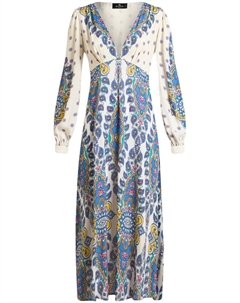 Платье миди с принтом пейсли, белый Etro