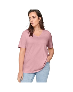 Женская туника трапециевидного силуэта с v-образным вырезом больших размеров, цвет Pink Sherbert Ellos