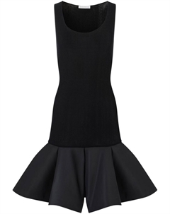 Платье миди с баской, черный Nina ricci