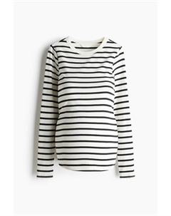 Рубашка из джерси в рубчик mama, белый H&m