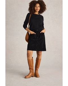 Юбка из органического шнура Melody, черный White stuff