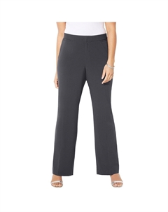 Женские брюки прямого кроя размера плюс для миниатюрных женщин (умеренно пышные), цвет Rich Grey Catherine's