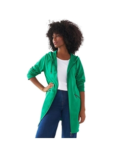 Женская толстовка больших размеров на молнии спереди с карманами на молнии, цвет Kelly Green Ellos