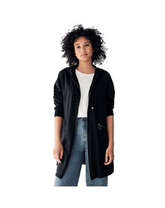 Женская толстовка больших размеров на молнии спереди с карманами на молнии, черный Ellos