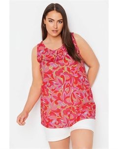 Верх жилета с принтом, розовый Yours curve