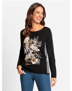 Вдохновение Вязаный свитер "Пуловер", цвет Schwarz-Sand-Bedruckt Inspirationen