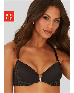 Бюстгальтер с вырезом халтер, с практичной застежкой спереди, нижнее белье, бронзовый Lascana