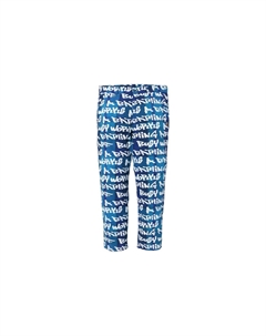 Свободные брюки BAPE Graffiti Check One Point, синий A bathing ape®