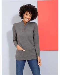 Свитер с воротником стойкой "Пуловер", цвет Grau-Meliert Classic basics