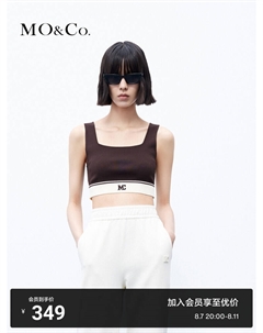 Короткий вязаный жилет в американском стиле, черный Moco