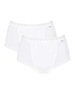 Трусы Maxi "Control Maxi 2P" (упаковка, 2 шт.), форменные трусы, двойные передние, белый Sloggi