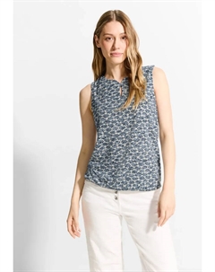 Топ-рубашка с принтом по всей поверхности, синий Cecil