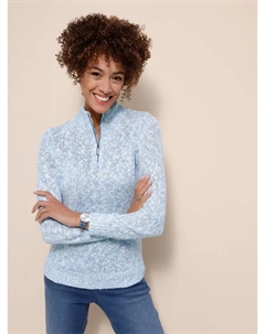 Вязаный свитер "Пуловер", голубой Classic basics