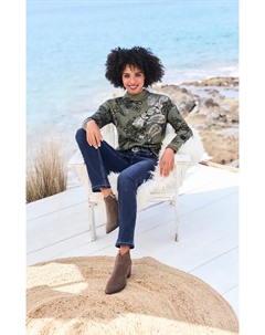 Вязаный свитер "Пуловер", хаки Heine