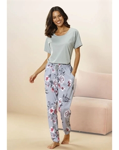 Пижама (2 шт.), с цветочным принтом, мятный Vivance dreams