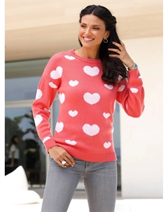 Вязаный свитер "свитер с длинными рукавами", цвет Grapefruit-Ecru-Gemustert Classic basics