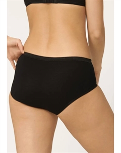 Трусы миди "Basic+ Midi 4P" (4 шт. в упаковке), с тонким кружевным краем, черный Sloggi