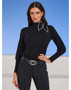 Свитер с воротником стойкой "Пуловер", черный Heine