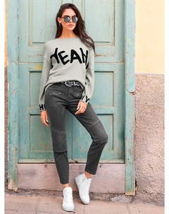 Вязаный свитер "Пуловер", цвет Hellgrau-Meliert Heine