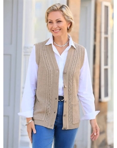 Трикотажный жилет, бежевый Classic basics