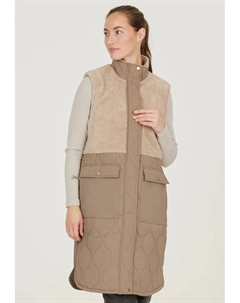 Стеганый жилет "Холли" с практичной защитой подбородка, коричневый Weather report