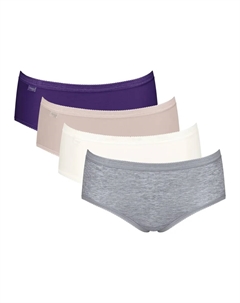 Трусы "Basic+ Midi C4P" (экономная упаковка, 4 шт.), идеальная посадка, цвет Multiple Colours 18 Sloggi