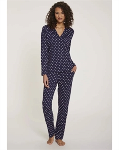 Пижама (комплект, 2 шт.), в классическом стиле, темно-синий S.oliver