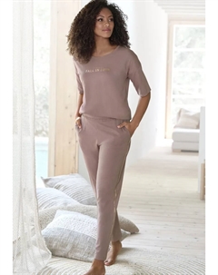 Пижама (2 шт.) с красивым фольгированным принтом, лиловый Vivance dreams