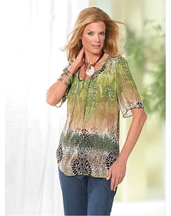 Блузка с принтом, бежевый Classic basics