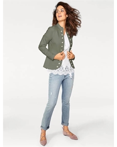 Джерси блейзер "Джерси блейзер", оливковый Heine