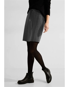 Мини-юбка с узором "елочка", черный Cecil