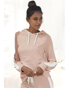 Толстовка с капюшоном, с полосками по бокам и карманом-кенгуру, домашний костюм, толстовка с капюшоном Loungewear, белый Bench