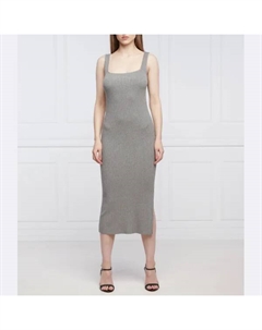 Платье-Студия с добавлением льна, серый Superdry