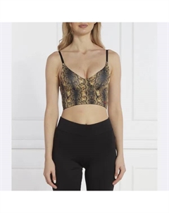 Укороченный топ с принтом, коричневый Hugo