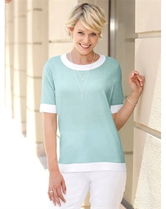 Свитер с короткими рукавами "Пуловер", мятный Classic basics