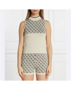 Топ sl rn lise 4g swtr приталенного кроя, бежевый Guess