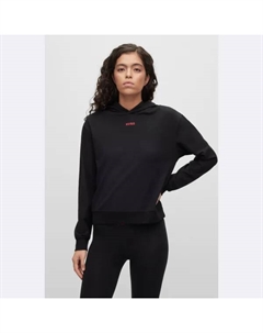 Толстовка прямого кроя в стиле шафл, черный Hugo