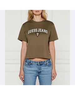 Укороченная футболка, хаки Guess