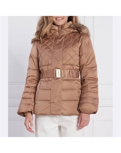 Пуховик Laurie классического кроя, коричневый Guess