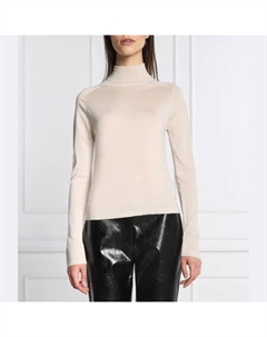 Шерстяная водолазка приталенного кроя, бежевый Pinko