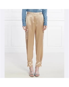 Атласные брюки прямого кроя, золотой Guess