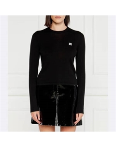 Свитер узкого кроя Scallia, черный Hugo