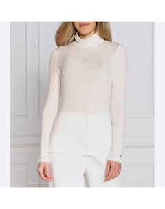 Облегающая водолазка из мягкого тенселя, бежевый Tommy hilfiger