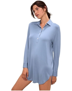 Ночная рубашка Gisele - The Boyfriend Sleepshirt, цвет Wedgewood Eberjey