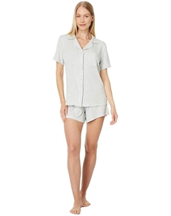 Пижама Gisele Rib Relaxed Short Pj Set, цвет Light Heather Grey Eberjey