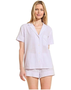 Пижама Nautico Shortie Pj Set, цвет White/Lavender Eberjey