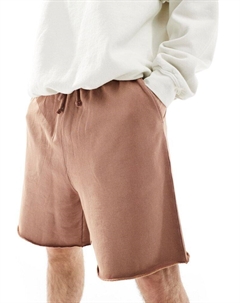 Коричневые шорты унисекс DESIGN Asos